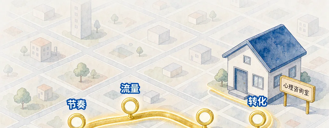 《心理咨询师同城自媒体入门指南(202608版)》封面视觉